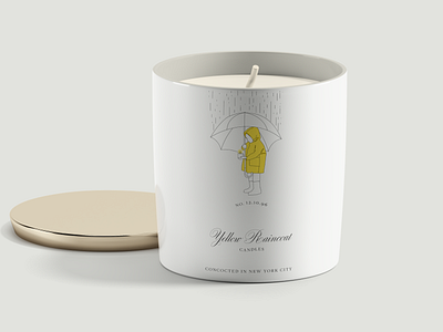 YELLOW RAINCOAT CANDLES PACKAGING : CANDLE