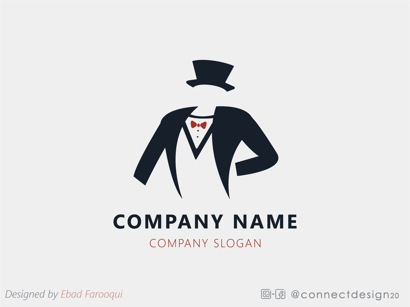 Man Wearing a Suit Logo Monochrome Design Style Stock Vector - Illustration  of industry, company: 272409981