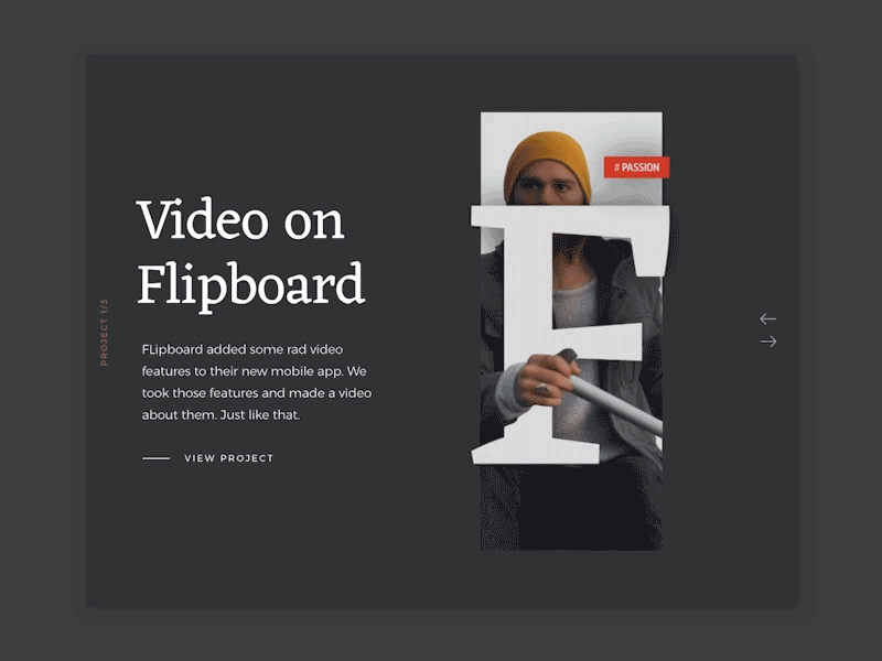 Full Page Slider animation case study css desktop js portfolio project slider ui ux web