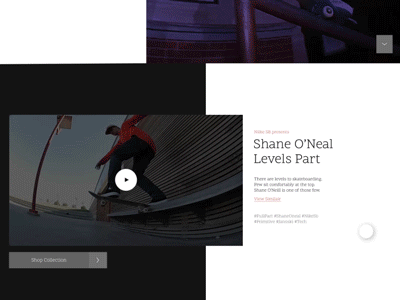Berrics Concept Pt. 2 desktop layout motion play reveal skate ui ux video web