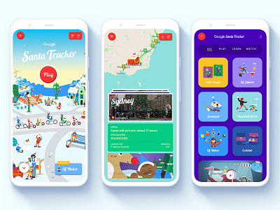 Google Santa Tracker - Mobile android google mobile product design santa tracker
