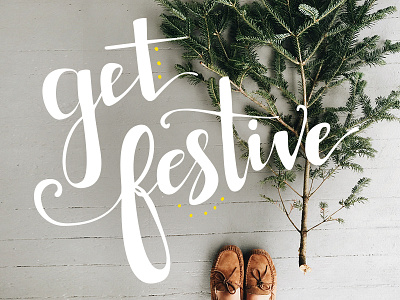 Get Festive christmas festive hand lettering moccasins pine