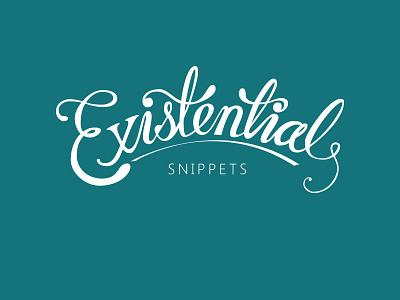 Existential Snippets branding lettering logo