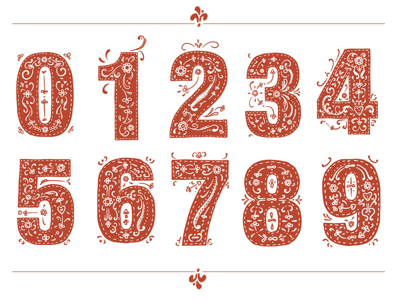 Decorative Numbers by Mikael Biström on Dribbble