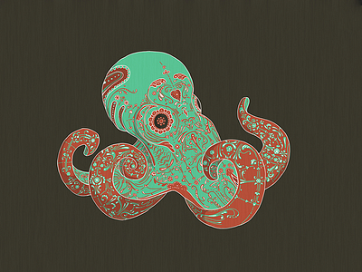Octopi decorative illustration