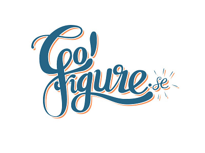 Gofigure blue illustration lettering orange