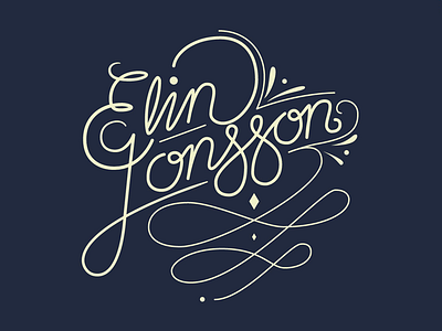 Elinjonsson Dribbble lettering text
