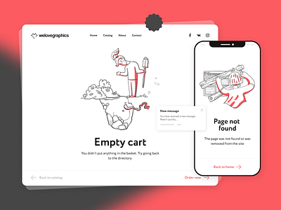 Empty Cart cart empty error found illustration not page