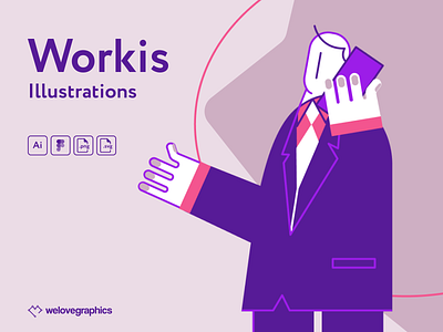 Workis Illustrations business figma illustrations office partner team vector work