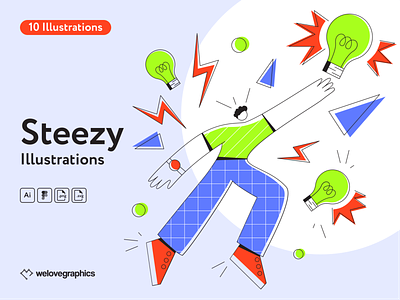 Steezy Illustrations app figma illustration illustrations illustrator pack project start start up startup vector website
