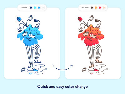 Humer Illustrations change colors app design figma humor illustration illustrations illustrator pack vector website