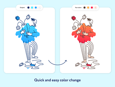 Humer Illustrations change colors app design figma humor illustration illustrations illustrator pack vector website