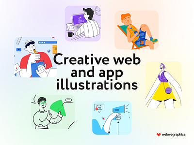 Welovegraphics Illustrations app illustration illustrations illustrator vector website