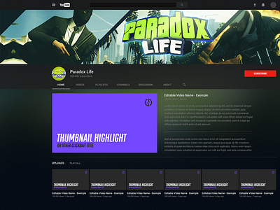 paradoxlife Banner youtube