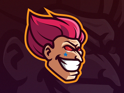 44 44 clown esport esport logo gaming hisoka logo mascot mascot logo smile