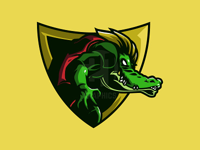 Alligator Mascot Logo 21graphics alligator crocodile esport illustration logo mascot mascotlogo reptile