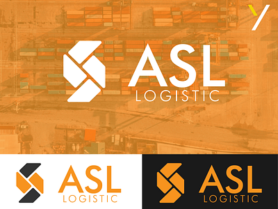 ASL logistic Logo Design brand identity branding design graphic design logo logo design