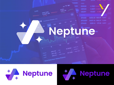 Neptune Logo Design app icon app logo brand identity investment logo logo design market logo