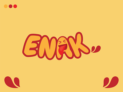 ENAK food logo design branding bussines food food logo freelancer graphic design logo logo design playful yummy