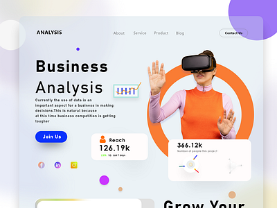 Landing page for business analysis