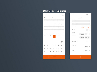 Daily UI 38/100 - Calendar app calendar calendar app calendar page dailyui dailyuichallenge design mobile ui ux web website