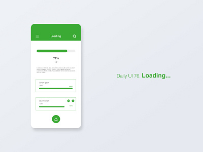 Daily UI 76/100 - Loading app dailyui dailyuichallenge design loading loading bar loading page mobile ui ux web website