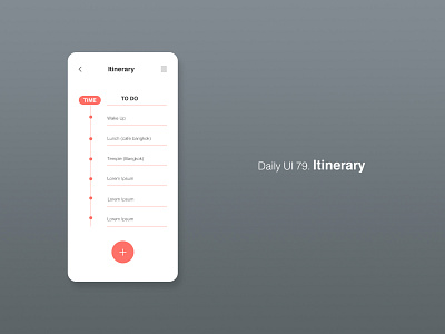 Daily UI 79/100 - Itinerary app dailyui dailyuichallenge design itinerary mobile ui ux web website