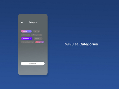 Daily UI 99/100 - Categories app categories category daily ui dailyui dailyuichallenge design mobile ui ux web website