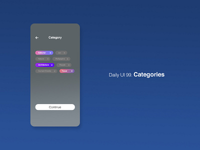 Daily UI 99/100 - Categories