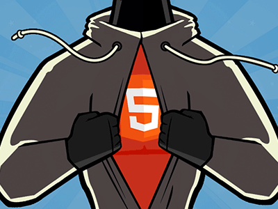 HTML5 Superhero animated hoodie html5 superhero