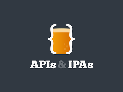 APIs & IPAs Logo api beer glass ipa logo