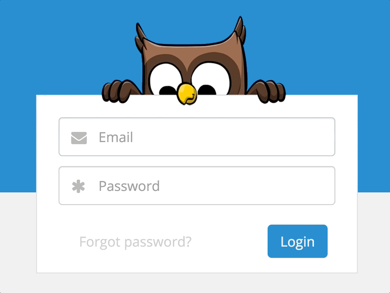 Owlbert Password Field animal animation form login owlbert password readme