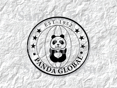 Panda Global Logo art branding day3 design flat graphic design illustration illustrator logo minimal vector