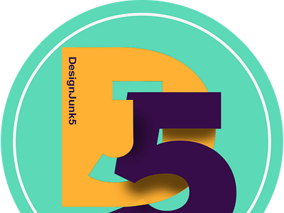 DJ5 (design junk 5) logo design icon illustration logo photoshop vector