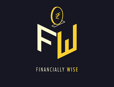 Financially Wise ( investment guide brand logo ) branding design graphic design illustration logo photoshop typography vector