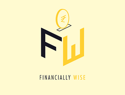 Financially Wise ( investment guide brand logo ) branding design graphic design illustration illustrator logo photoshop typography