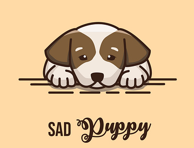 sad puppy art design graphic design illustration illustrator vector