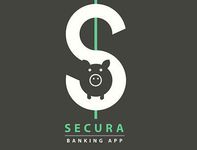 SECURA banking app (dark bg logo ) branding design graphic design icon illustration illustrator logo ui vector web