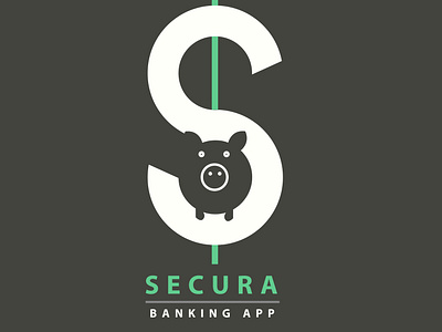 SECURA banking app (dark bg logo )
