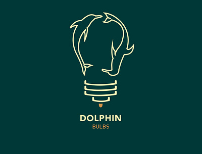 Dolphin bulb logo design branding design graphic design illustration illustrator logo typography ui vector web