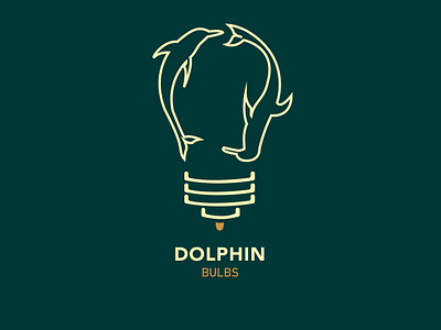 Dolphin bulb logo design