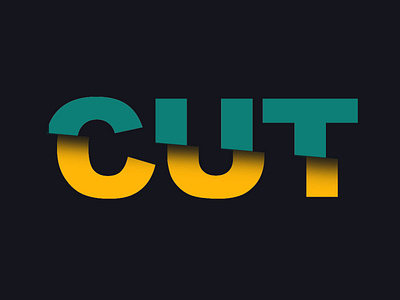 CUT poster design art branding design graphic design illustration illustrator photoshop typography