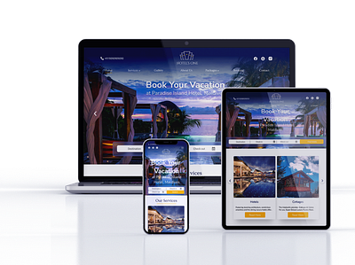 Redesigned Website (Hotels One) redesign ui design web design