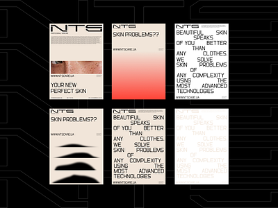 NTS skincare. Posters clean design logo minimal poster poster design posters promo