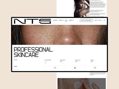 NTS skincare. Article page