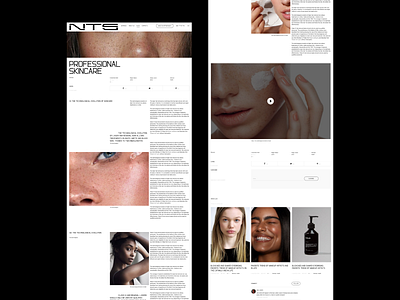 NTS skincare. Article page article page clean design desktop minimal site ui ui ux ui design uidesign uiux ux web