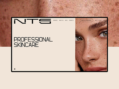 NTS skincare. Home page clean design desktop home page homepage minimal site typography ui ui ux ui design uidesign uiux ux web web design webdesign website website design
