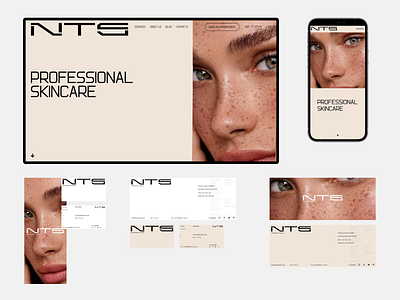 NTS skincare. Website design and branding. brand identity branding clean design desktop logo minimal promo site ui ui ux ui design uidesign uiux ux web web design webdesign website website design