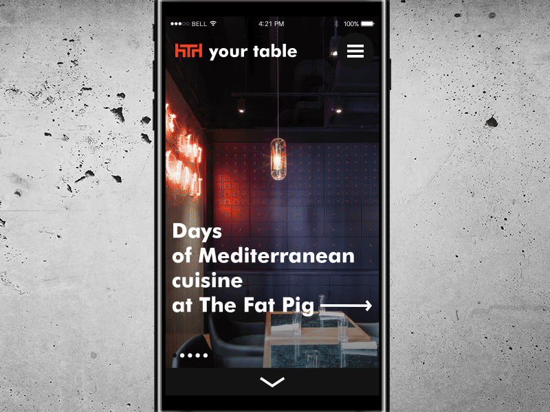 Your table animation app appdesign clean interactions interactive iphone minimal mobile red ui ux