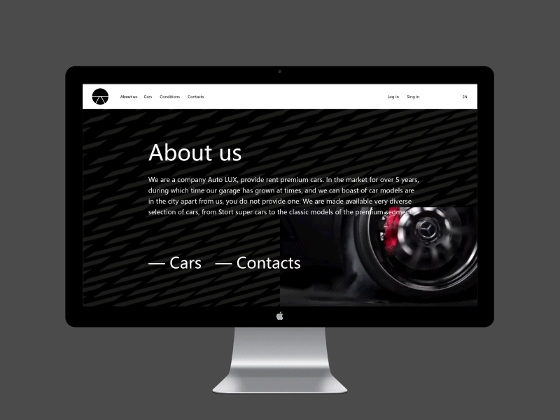Auto LUX black desktop fullscreen minimal minimalism motion promo pure site ui ux web